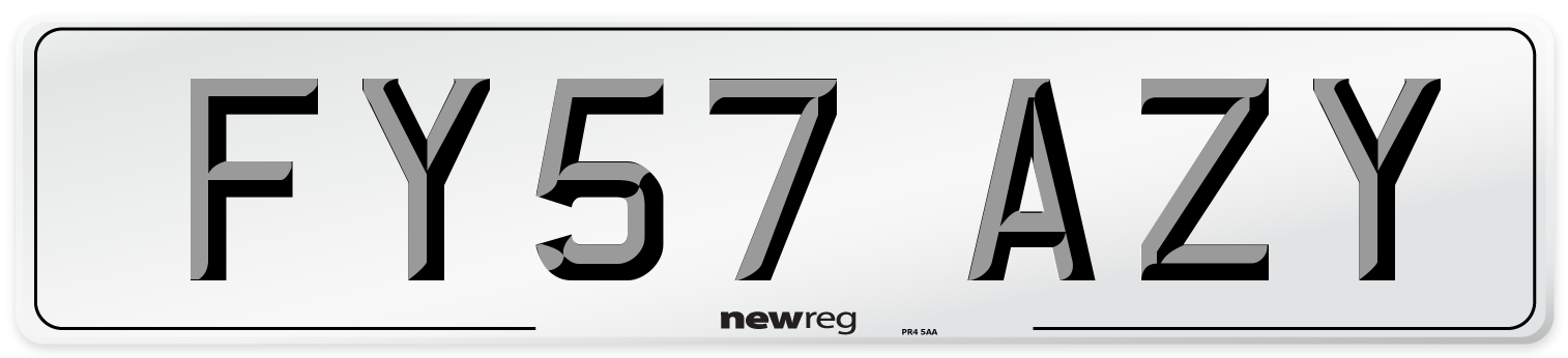 FY57 AZY Number Plate from New Reg